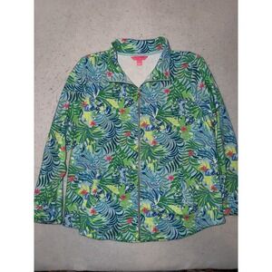 Lilly Pulitzer UPF 50+ Leona Via Parigi Zip-Up Jacket XL - GREAT CONDITION